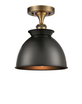 Ballston LED Semi-Flush Mount in Brushed Brass (405|516-1C-BB-M14-BK-LED)