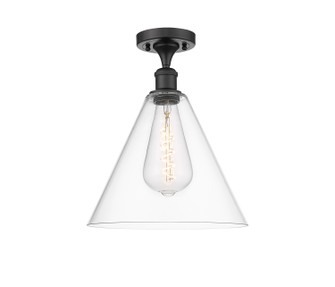 Ballston One Light Semi-Flush Mount in Matte Black (405|516-1C-BK-GBC-124)