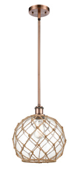 Ballston One Light Mini Pendant in Antique Copper (405|516-1S-AC-G122-10RB)