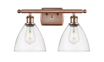 Ballston LED Bath Vanity in Antique Copper (405|516-2W-AC-GBD-752-LED)