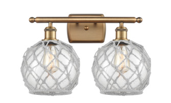 Ballston Two Light Bath Vanity in Brushed Brass (405|516-2W-BB-G122-8RW)