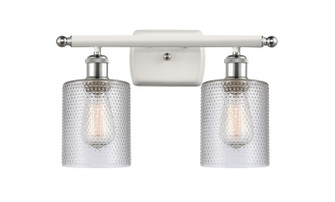 Ballston Two Light Bath Vanity in White Polished Chrome (405|516-2W-WPC-G112)