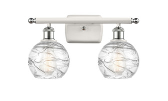 Ballston Two Light Bath Vanity in White Polished Chrome (405|516-2W-WPC-G1213-6)