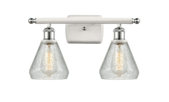 Ballston Two Light Bath Vanity in White Polished Chrome (405|516-2W-WPC-G275)