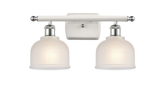 Ballston Two Light Bath Vanity in White Polished Chrome (405|516-2W-WPC-G411)
