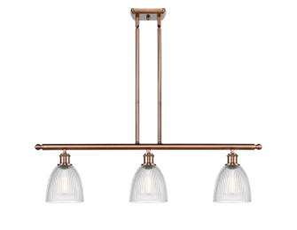 Ballston Three Light Island Pendant in Antique Copper (405|516-3I-AC-G382)