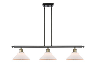 Ballston Three Light Island Pendant in Black Antique Brass (405|516-3I-BAB-G131)