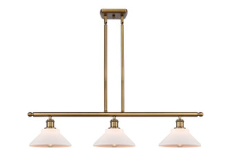Ballston Three Light Island Pendant in Brushed Brass (405|516-3I-BB-G131)