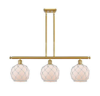 Ballston Three Light Island Pendant in Satin Gold (405|516-3I-SG-G121-8RW)