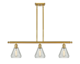Ballston Three Light Island Pendant in Satin Gold (405|516-3I-SG-G275)