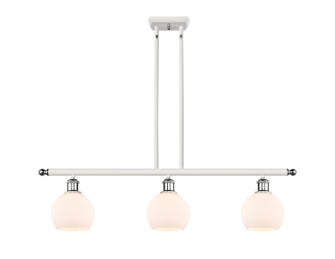 Ballston Three Light Island Pendant in White Polished Chrome (405|516-3I-WPC-G121-6)