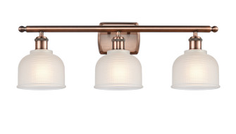 Ballston Three Light Bath Vanity in Antique Copper (405|516-3W-AC-G411)