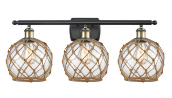 Ballston Three Light Bath Vanity in Black Antique Brass (405|516-3W-BAB-G122-8RB)