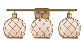 Ballston Three Light Bath Vanity in Brushed Brass (405|516-3W-BB-G121-8RB)