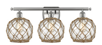 Ballston Three Light Bath Vanity in Brushed Satin Nickel (405|516-3W-SN-G122-8RB)