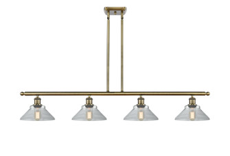 Ballston Four Light Island Pendant in Antique Brass (405|516-4I-AB-G132)