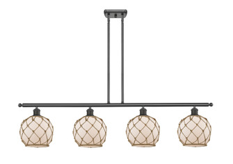 Ballston Four Light Island Pendant in Oil Rubbed Bronze (405|516-4I-OB-G121-8RB)