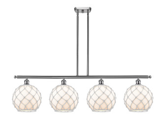 Ballston Four Light Island Pendant in Brushed Satin Nickel (405|516-4I-SN-G121-10RW)