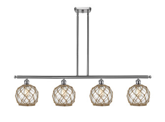Ballston Four Light Island Pendant in Brushed Satin Nickel (405|516-4I-SN-G122-8RB)
