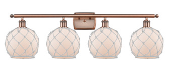 Ballston Four Light Bath Vanity in Antique Copper (405|516-4W-AC-G121-8RW)