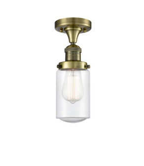 Franklin Restoration One Light Semi-Flush Mount in Antique Brass (405|517-1CH-AB-G314)