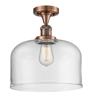 Franklin Restoration One Light Semi-Flush Mount in Antique Copper (405|517-1CH-AC-G72-L)