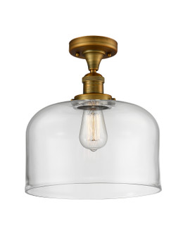 Franklin Restoration One Light Semi-Flush Mount in Brushed Brass (405|517-1CH-BB-G72-L)