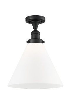 Franklin Restoration One Light Semi-Flush Mount in Matte Black (405|517-1CH-BK-G41-L)