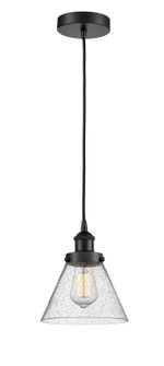 Edison One Light Mini Pendant in Matte Black (405|616-1PH-BK-G44)