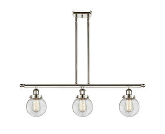 Ballston Urban Three Light Island Pendant in Polished Nickel (405|916-3I-PN-G202-6)