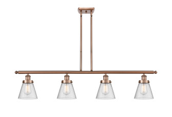 Ballston Urban Four Light Island Pendant in Antique Copper (405|916-4I-AC-G64)