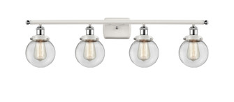 Ballston Urban Four Light Bath Vanity in White Polished Chrome (405|916-4W-WPC-G202-6)