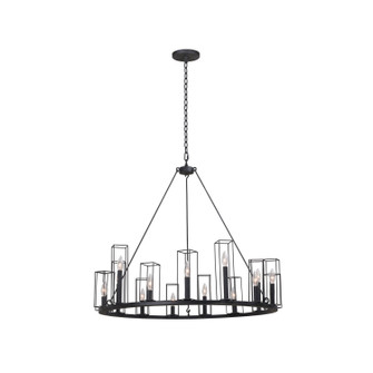 Allston 15 Light Chandelier in Black Iron (33|507771BI)