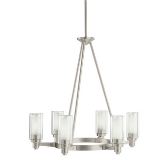 Circolo Six Light Chandelier in Brushed Nickel (12|2344NI)