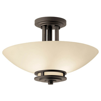 Hendrik Two Light Semi Flush Mount in Olde Bronze (12|3674OZ)