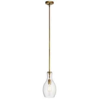 Everly One Light Pendant in Natural Brass (12|42456NBR)