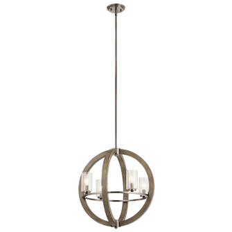 Grand Bank Four Light Chandelier in Distressed Antique Gray (12|43185DAG)