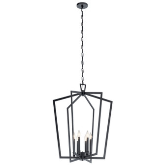 Abbotswell Six Light Foyer Pendant in Black (12|43495BK)