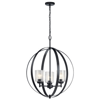 Winslow Three Light Chandelier in Black (12|44034BK)