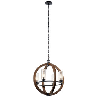 Grand Bank Four Light Outdoor Chandelier in Auburn Stained Finish (12|49791AUB)