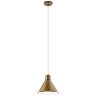 Zailey One Light Pendant in Natural Brass (12|52176NBR)