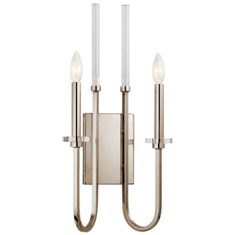 Kadas Two Light Wall Sconce in Polished Nickel (12|52214PN)