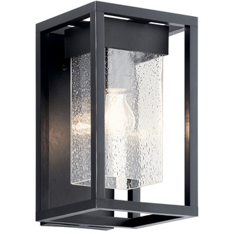 Mercer One Light Outdoor Wall Mount in Black with Silver Highlights (12|59060BSL)
