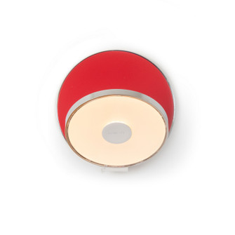 Gravy LED Wall Sconce in Chrome, matte red (240|GRW-S-CRM-MRD-PI)
