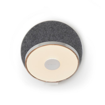 Gravy LED Wall Sconce in Chrome, Oxford (Felt) (240|GRW-S-CRM-OXF-HW)