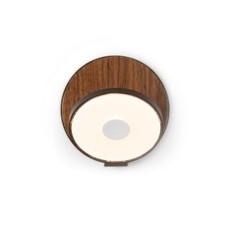 Gravy LED Wall Sconce in Metallic black, oiled walnut (240|GRW-S-MBK-OWT-HW)