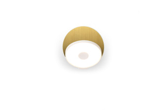Gravy LED Wall Sconce in Matte white/brushed brass (240|GRW-S-MWT-BRS-HW)