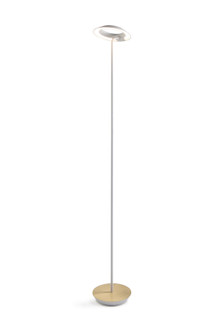 Royyo LED Floor Lamp in Matte white, brass (240|RYO-SW-MWT-BRS-FLR)