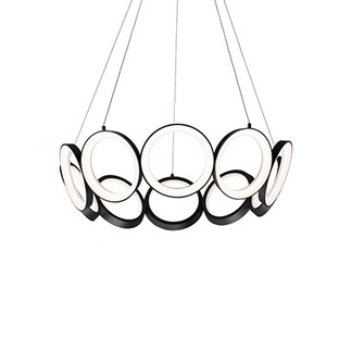 Oros LED Chandelier in Black (347|CH94829-BK)