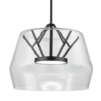 Deco LED Pendant in Clear/Black (347|PD61418-CL/BK)